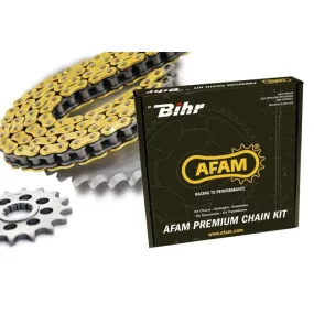 Kit chaîne AFAM 520 XSR 15/38 super-renforcée - couronne ultra-light anodisée dur Ducati MONSTER 600