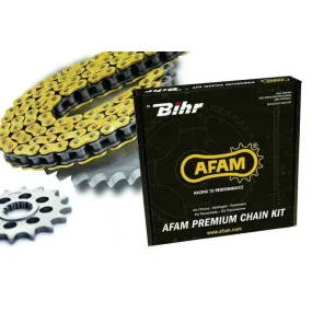 Kit chaîne AFAM 520XSR 15/37 super-renforcée - couronne ultra-light anodisée dur